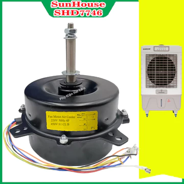 Mô tơ quạt hơi nước trục 8mm 12mm quay ngược quay thuận, Động cơ quạt điều hòa hơi nước 60w