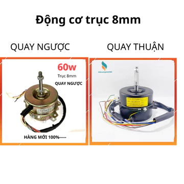 Động cơ quạt hơi nước quay thuận quay ngược trục 8mm 12mm, Động cơ mô tơ quạt điều hoà hơi nước