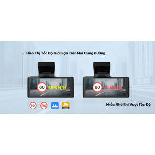 VIETMAP SPEEDMAP M2 Hiển thị tốc độ giới hạn, màn hình IPS 4 inch, Xem online qua App Tặng nguồn ACC