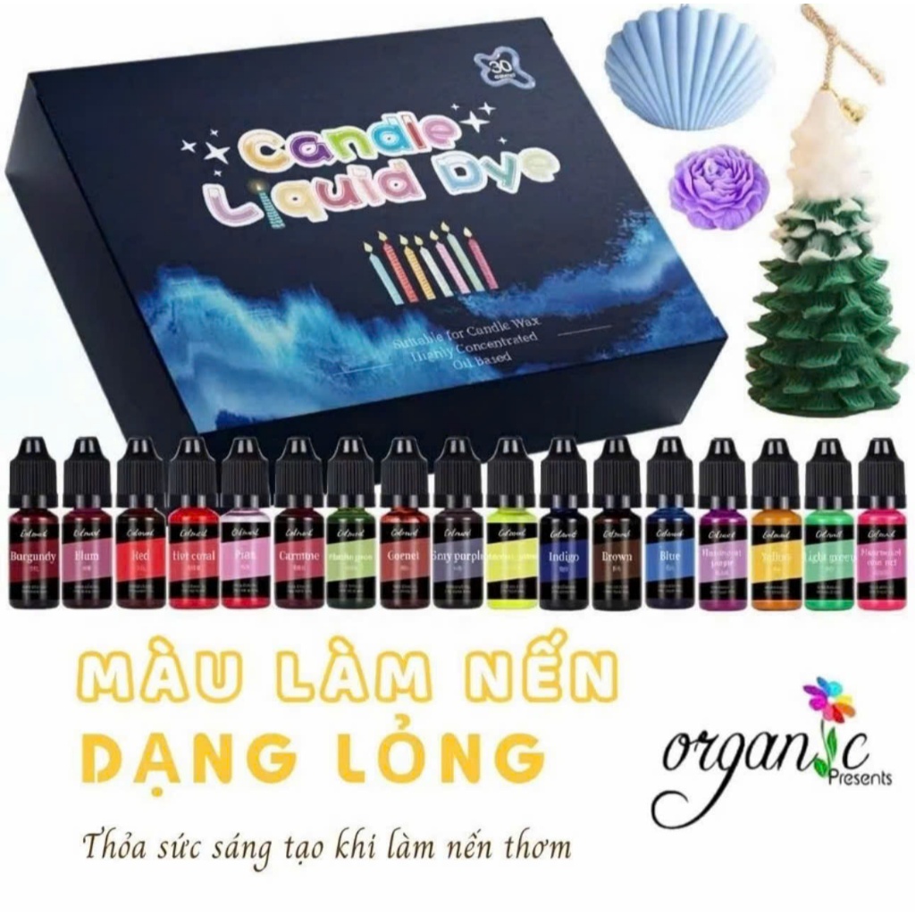 MÀU LỎNG LÀM NẾN THƠM/RESIN HANDMADE