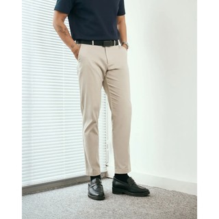 Quần Dài Kaki Nam Ống Ôm vải mềm Form Slim Cropped -ROUTINE 10F25PCA018