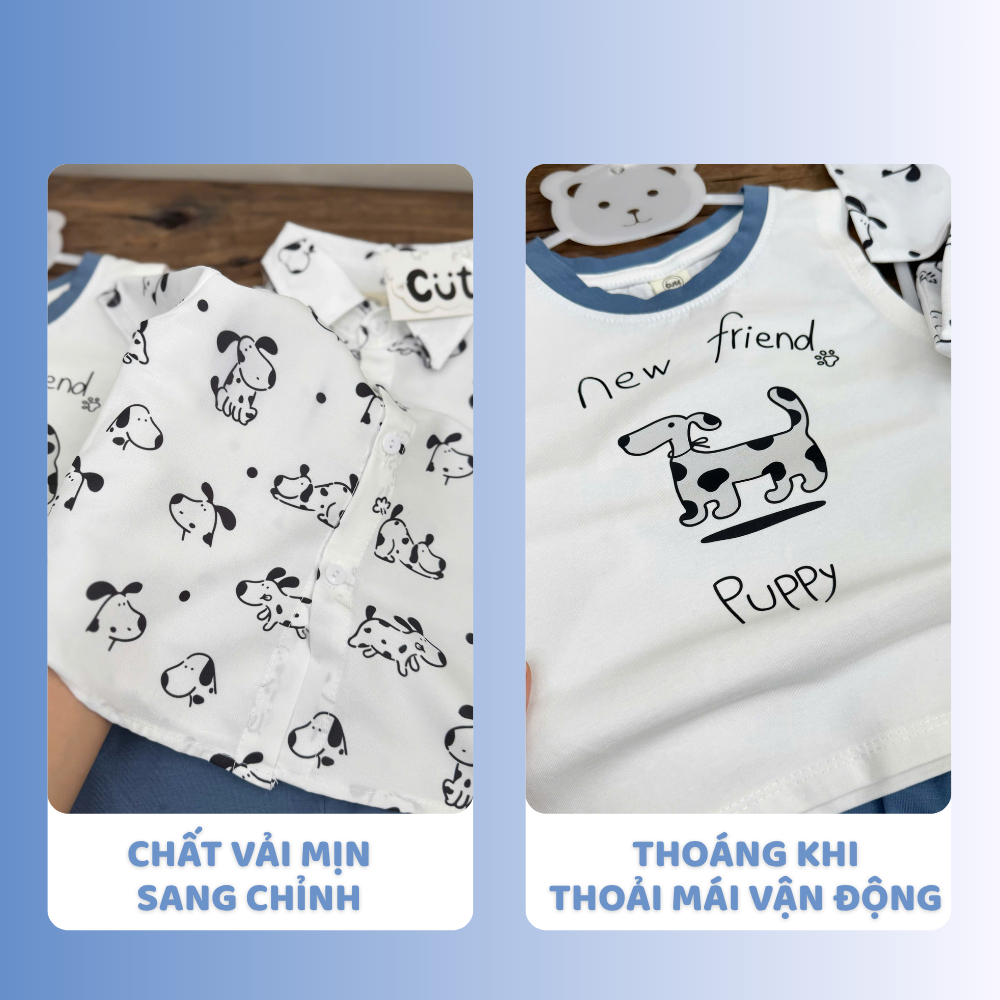 [À ƠI SHOP] D33- set 3 ct cộc chó puppy full áo- a111.118