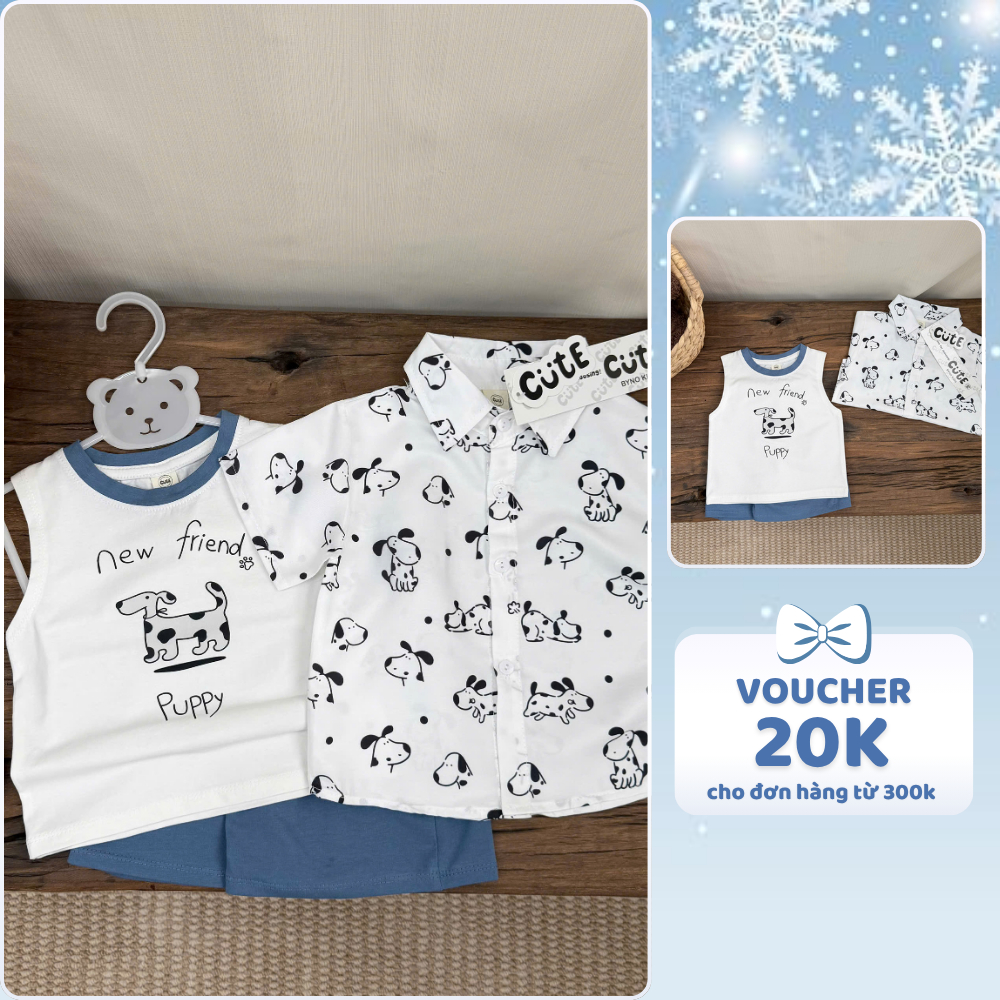 [À ƠI SHOP] D33- set 3 ct cộc chó puppy full áo- a111.118