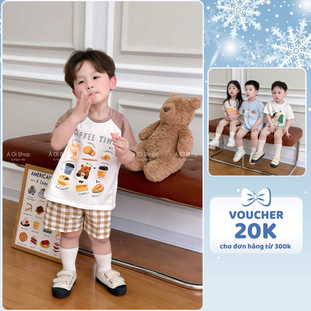 [À ƠI SHOP] K60- set 3 bộ cộc 3 mặt cún life is too - a100.342