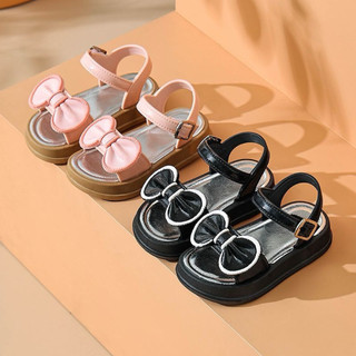 Sandal nơ cho bé gái chất liệu cao su non êm mềm nhẹ chống nước