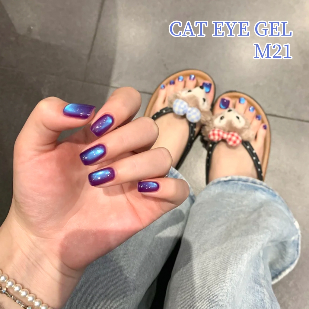 XEIJAYI 10ml - Sơn móng tay dạng gel mắt mèo màu việt quất. Lấp lánh và thời trang, phù hợp cho mọi mùa.