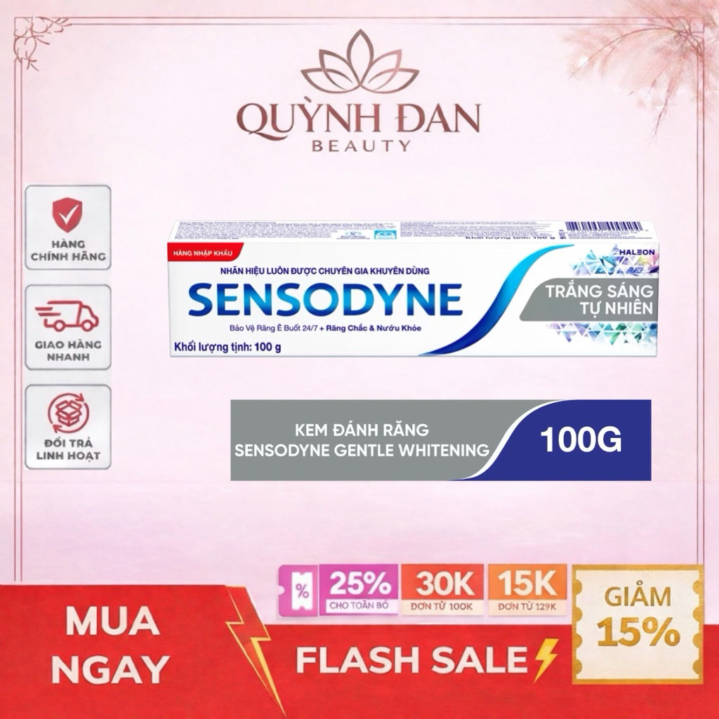 Kem đánh răng SENSODYNE Gentle Whitening/ Cool Gel 100g