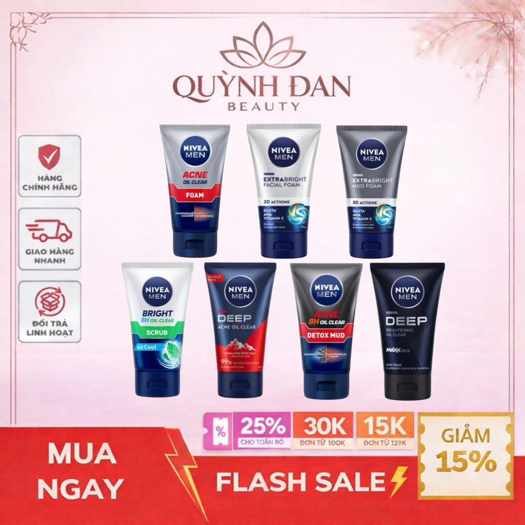 Sữa Rửa Mặt Nivea men Nam 100g
