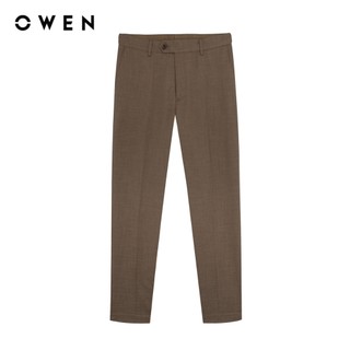 Owen - Quần tây Slim Fit QS257092 màu Nâu chất liệu TR Spandex