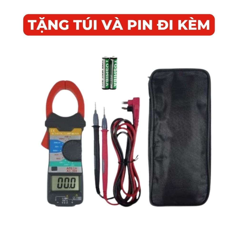 Ampe Kìm Đo Điện APECH AC-369 Chống Cháy An Toàn, Tùy Chỉnh Thang Đo - Anh Phát