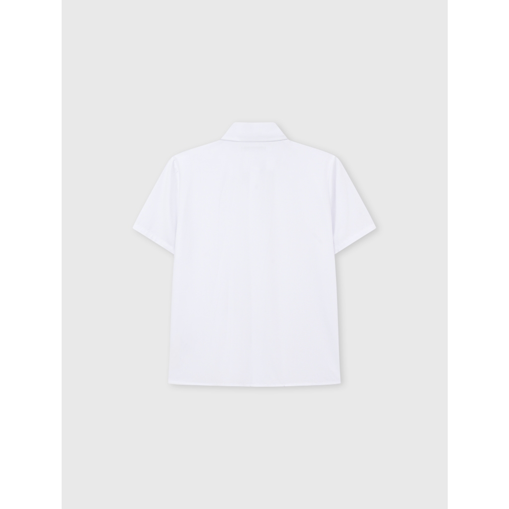 Áo Sơ mi unisex trẻ em CANIFA ngắn tay basic đi học 3TH26A001