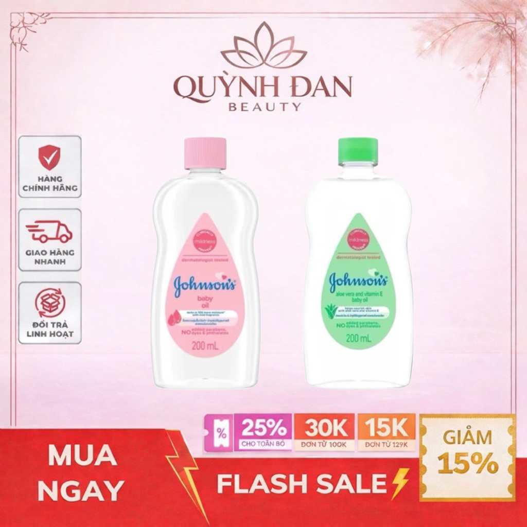 Dầu mát xa dưỡng ẩm Johnson's Baby Oil  50ML/200ML