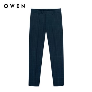 Owen - Quần tây Regular Fit QR257087 màu Xanh chất liệu TR Spandex