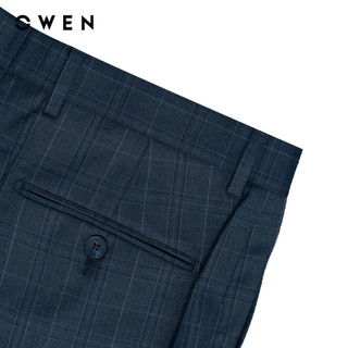 Owen - Quần tây Regular Fit QR257087 màu Xanh chất liệu TR Spandex