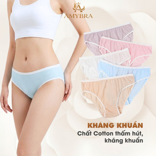 Combo Quần Lót Cotton Dùng Một Lần Tiện Lợi, Set Quần Chip Kháng Khuẩn Mềm Mại AMYBRA L474 - L594
