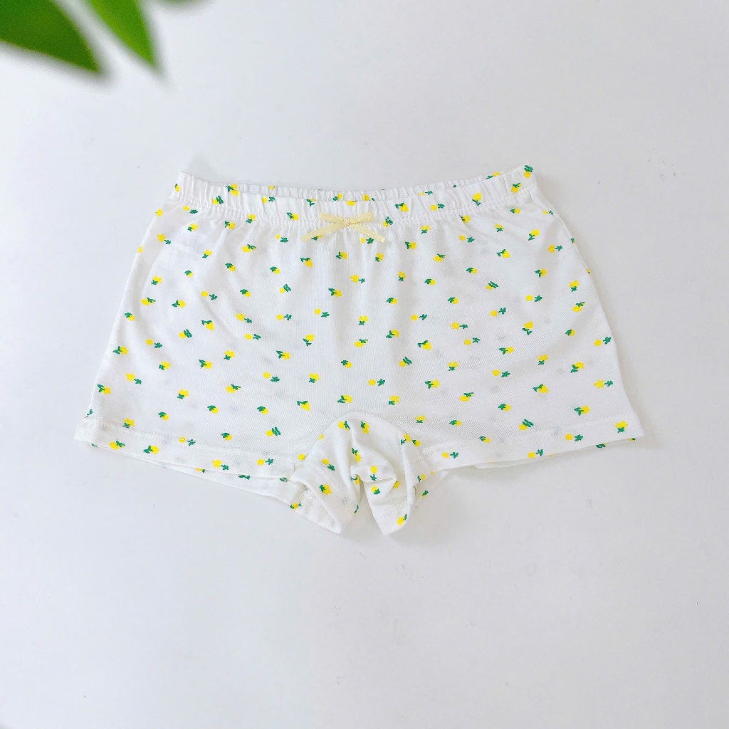 Quần lót bé gái 95% Modal sợi Sồi Lá Homewear A392, set 3 quần chip bé gái kitty caro dễ thương