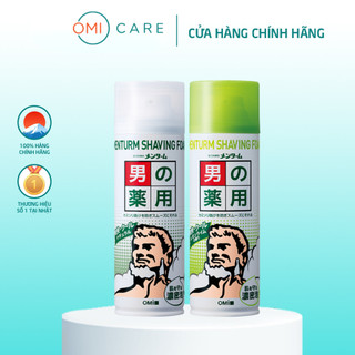 Bọt Cạo Râu Omi Menturm Chính Hãng Nhật Bản Foam Cạo Râu Mát Lạnh, Giảm Trầy Xước, Dành Cho Da Nhạy Cảm 200G