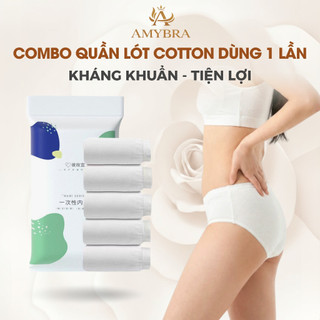 Combo Quần Lót Nữ AMYBRA Sử Dụng Một Lần Tiện Lợi, Set Quần Chip Dùng Một Lần Kháng Khuẩn L474