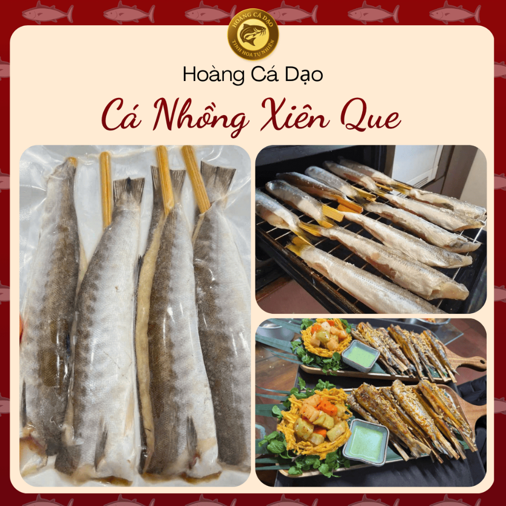 [Hỏa Tốc HN] Cá Nhồng Xiên Que - Đặc Sản Biển, Món Nhậu Ngon (1KG)