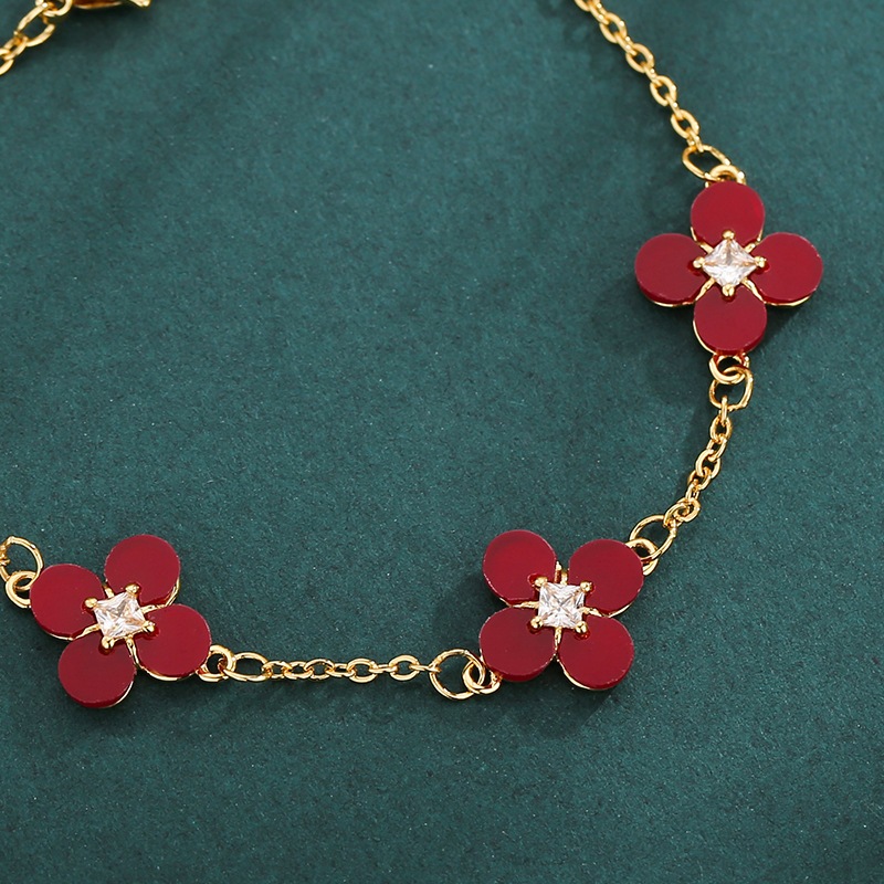 Lắc tay cỏ 4 lá hợp kim cao cấp không gỉ Imoon Jewelry