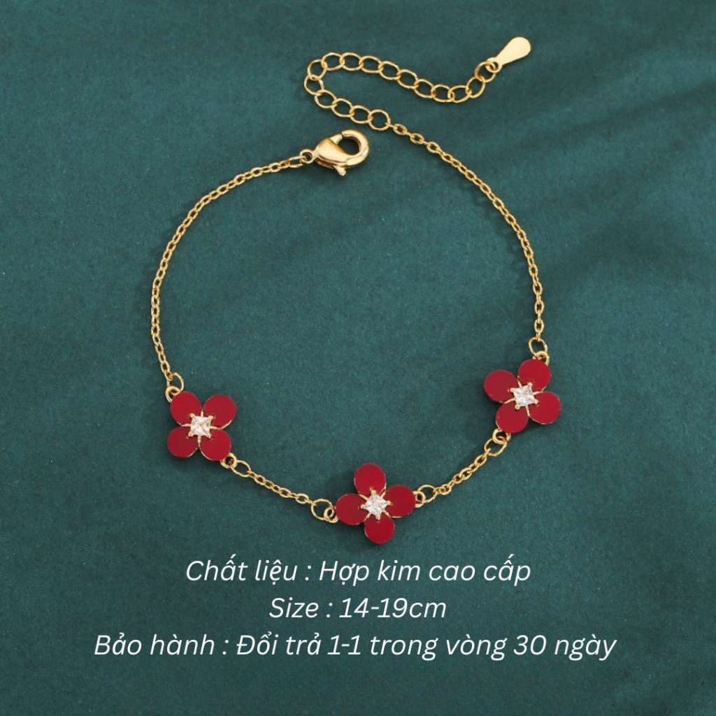 Lắc tay cỏ 4 lá hợp kim cao cấp không gỉ Imoon Jewelry