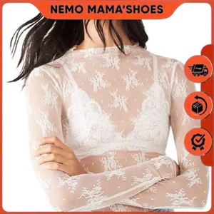 FREE PEOPLE ÁO REN LƯỚI TAY DÀI CAO CẤP – NỮ TÍNH, QUYẾN RŨ, SIÊU TÔN DÁNG ( Q260303019 )