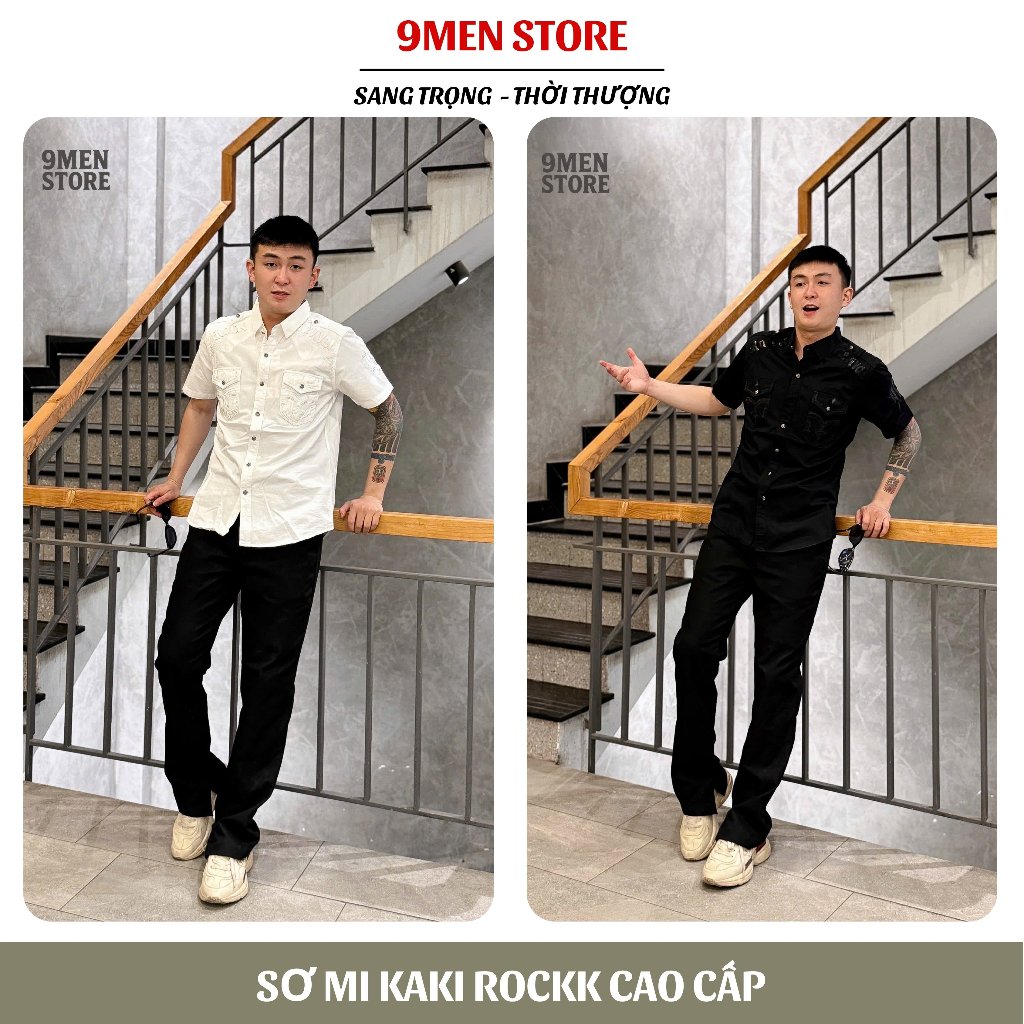 Sơ Mi Classic Nam Cao Cấp Thêu Chỉ Ẩn Sang Trọng - Vải Kaki Tôn Dáng, Cúc Kim Loại Đẳng Cấp  021