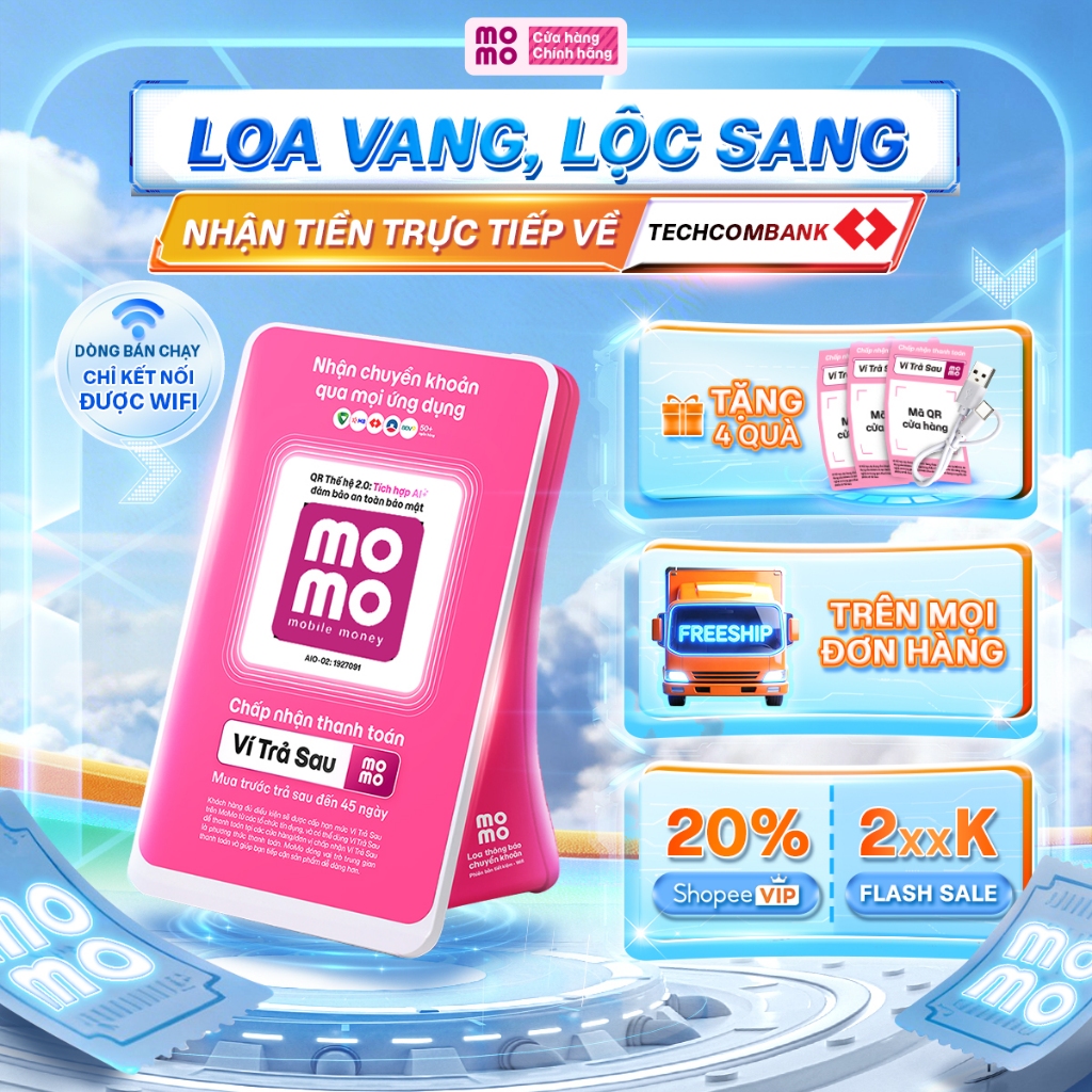 [Chính hãng] Loa Thông Báo Chuyển Khoản Bản Tiết Kiệm - Tiền Về Ngân Hàng Techcombank (TCB)