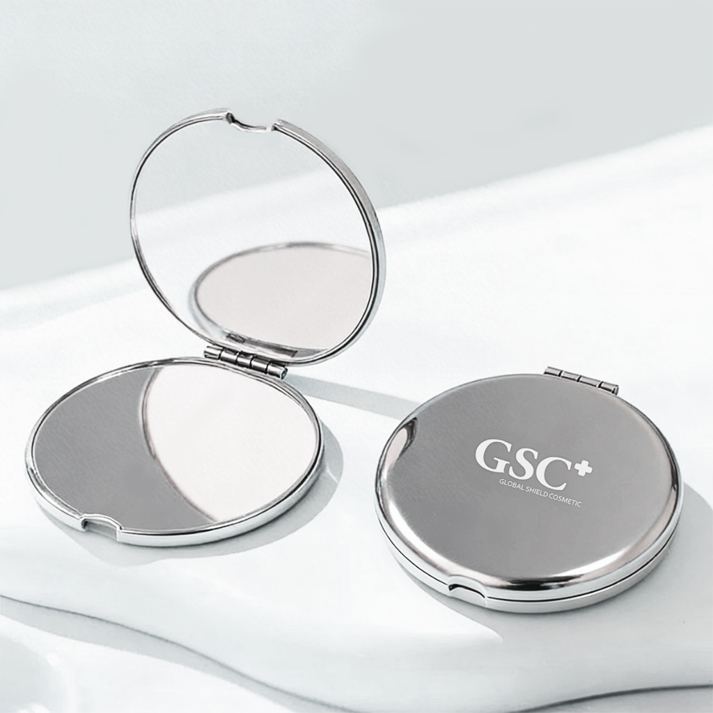[ Quà tặng không bán] Gương cầm tay cao cấp GSC nhỏ gọn, tiện lợi, có thể mang đi làm, đi chơi