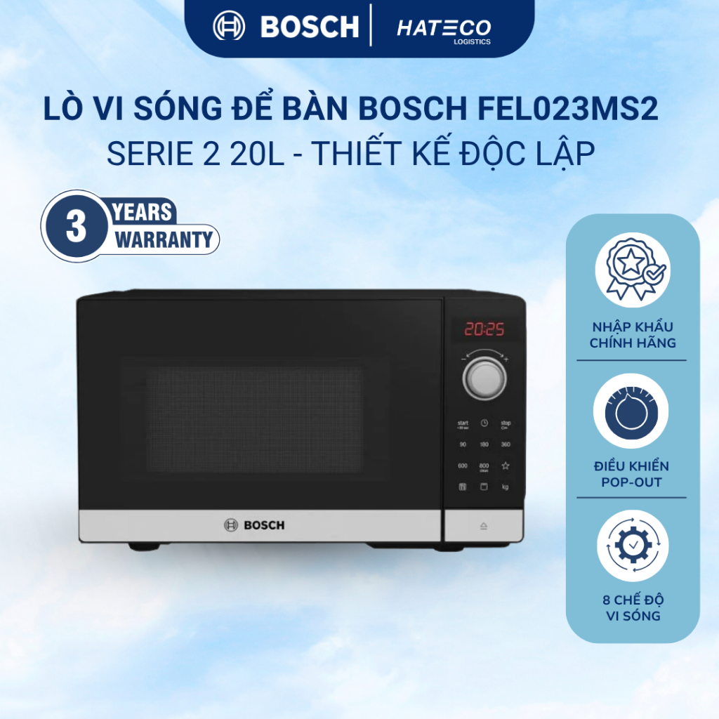 [Chính hãng] Lò vi sóng độc lập Bosch FEL023MS2 seri 2 20L | Shopee ...