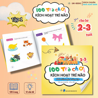 Sách vẽ 100 Trò Chơi Kích Hoạt Trí Não - Tập 1 cho bé 2-3 tuổi