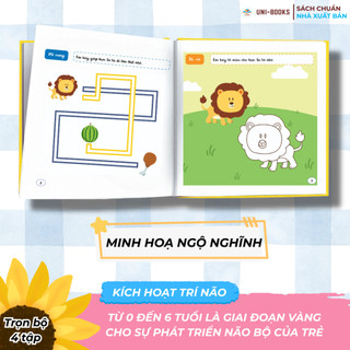 Sách vẽ 100 Trò Chơi Kích Hoạt Trí Não - Tập 1 cho bé 2-3 tuổi