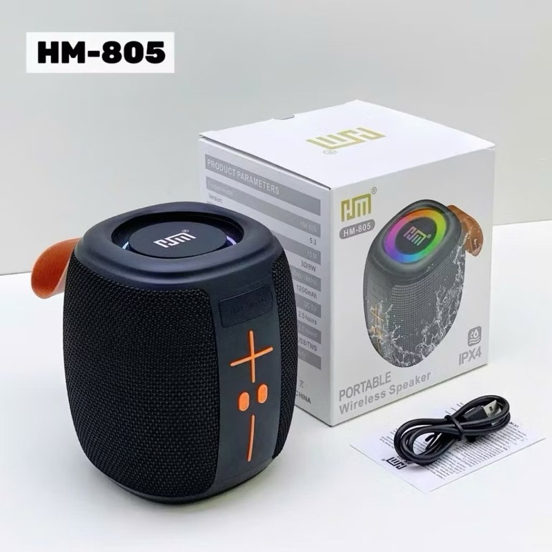 Loa Bluetooth HM-805 Không Dây - Âm Thanh Cực Hay, Bass Căng - Công Suất Lớn - Chống Nước IPX4