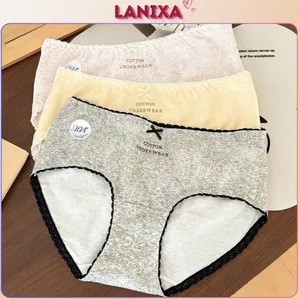 Quần lót nữ cotton thoáng khí cạp bo chun co giãn đáy kháng khuẩn kiểu dáng basic LANIXA L5210 -CB