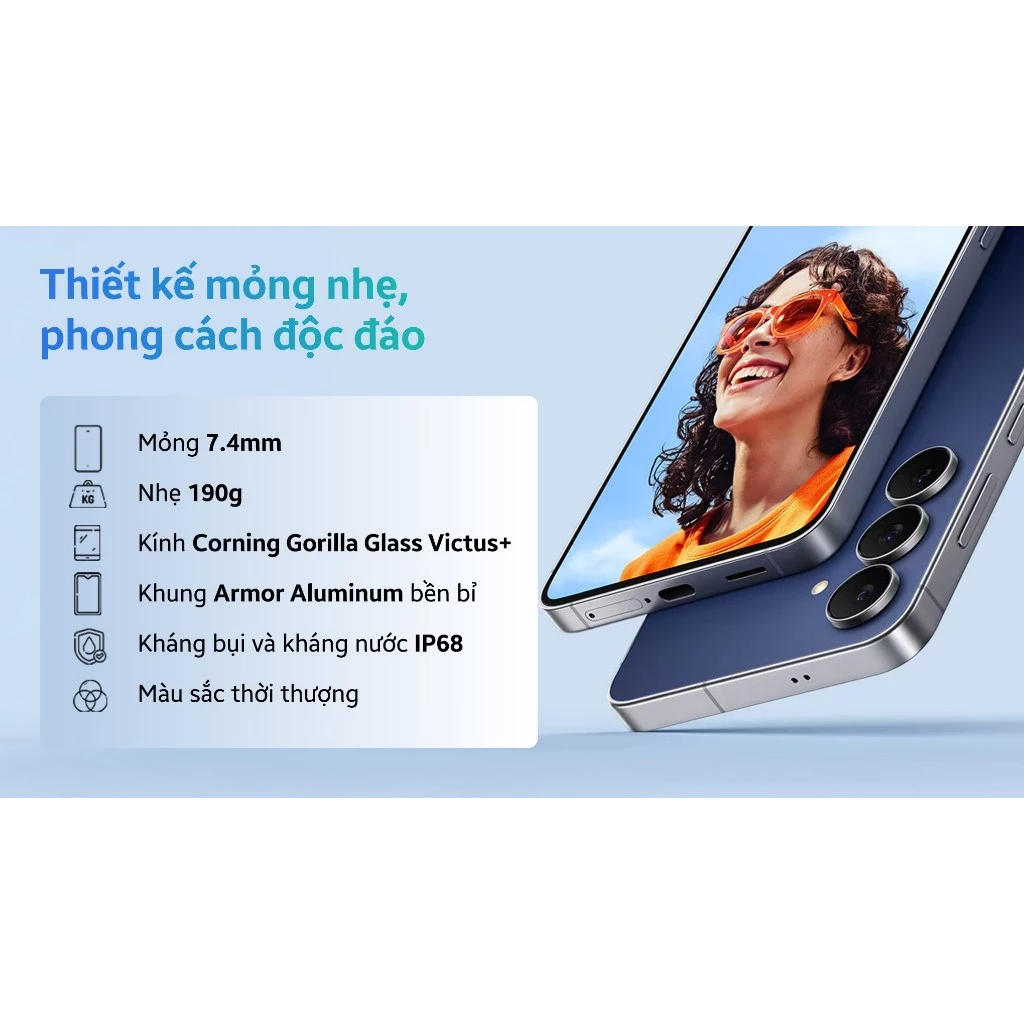 (KOL) Điện Thoại Samsung Galaxy S25 FE 5G 8GB | 128GB - 6.7", Exynos 2400 10 nhân, 4900 mAh - Hàng Chính Hãng