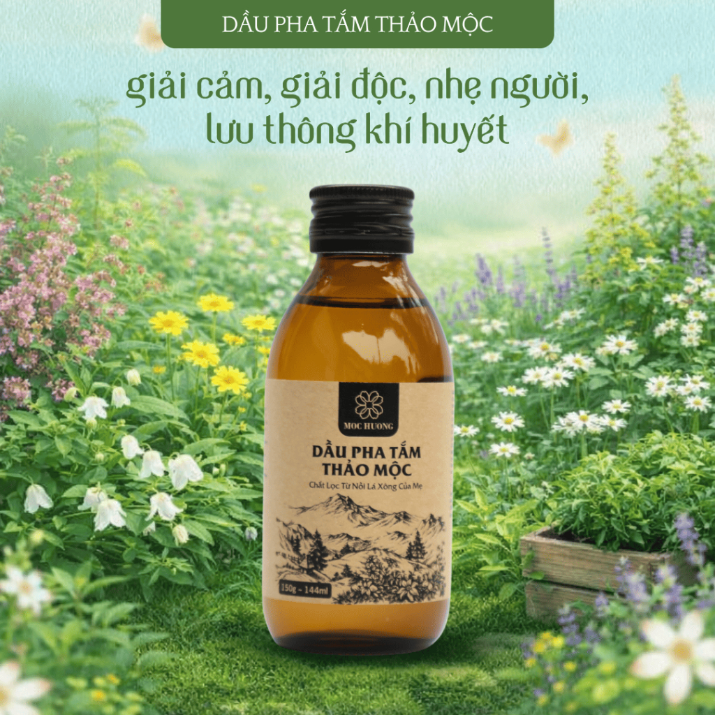 Dầu Pha Tắm Thảo Mộc Giúp Thư Giãn, Giảm Stress, Phòng Cảm Cúm