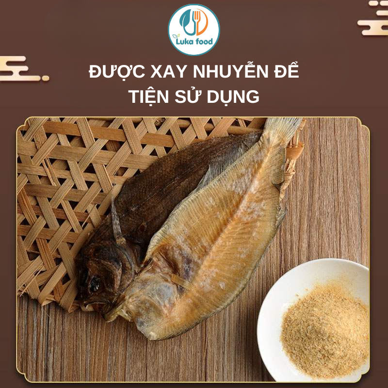 Bột Cá Bơn - Khô Cá Ngộ (Bột Cá Đại Địa) Nguyên Chất 500g - Gia Vị Nấu Nước Lèo Hoành Thánh, Hủ Tiếu Chuẩn Vị Hoa