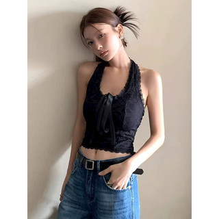 LT - Áo ren yếm có đệm mút, lưng chun co giãn, ren hoa xinh style Ulzzang y2k cá tính free size 1620