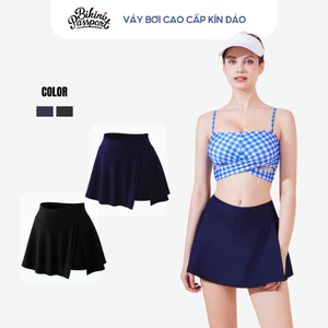 Quần bơi lẻ Nữ BIKINI PASSPORT kiểu Quần váy BIKINI PASSPORT xẻ tà tạo kiểu - Xanh - BS527_NV