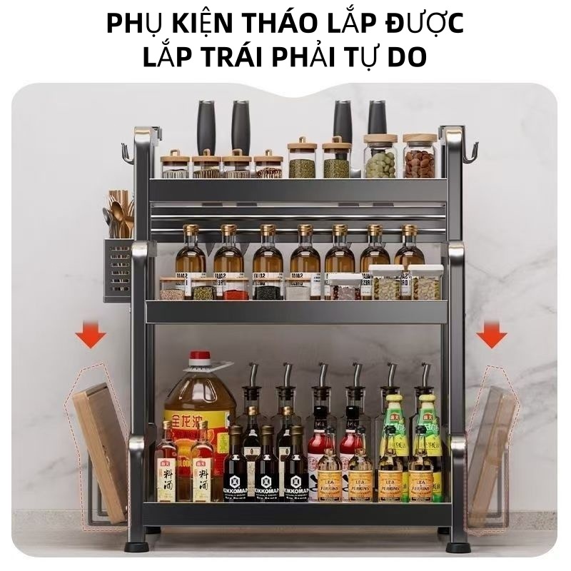 🔥Hỏa Tốc 2H🔥 Kệ Gia Vị Đa Năng Kệ Nhà Bếp Kệ Đựng Dao Thớt Kệ Đựng Chai Lọ Tiết Kiệm Không Gian Chịu Lực Tốt