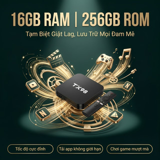 TV Box Android 13 - TX98 Pro - 4K UHD - 16G+256G - Điều Khiển Giọng Nói - Bluetooth