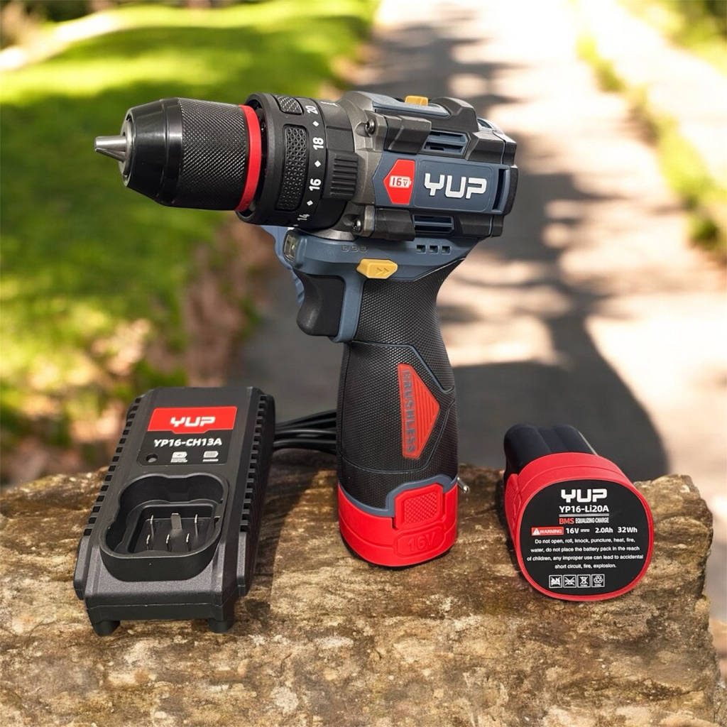 Máy khoan dùng pin 16V YUPAI YP16-DR10A bộ 2 pin 2ah chính hãng
