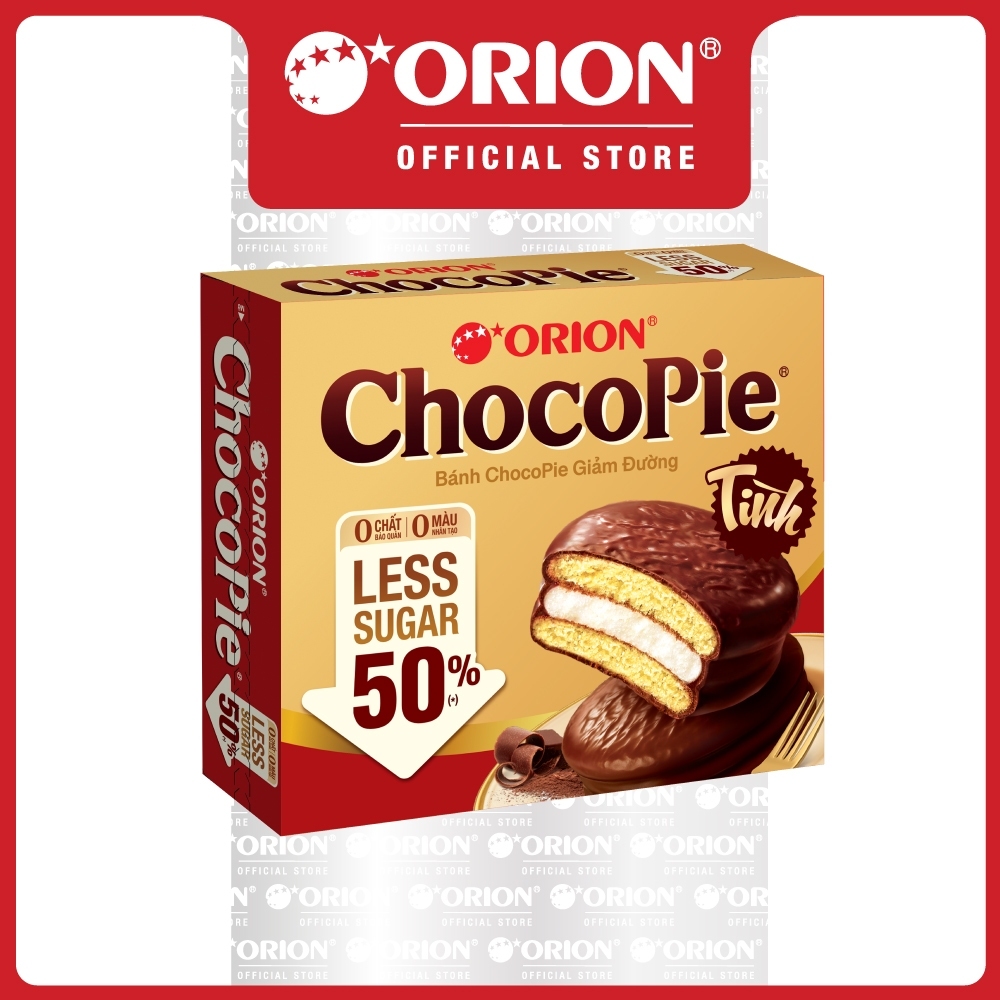[Orion x Hannah Olala] Combo 2 Hộp 12 Gói Bánh ChocoPie Giảm Đường (360g)