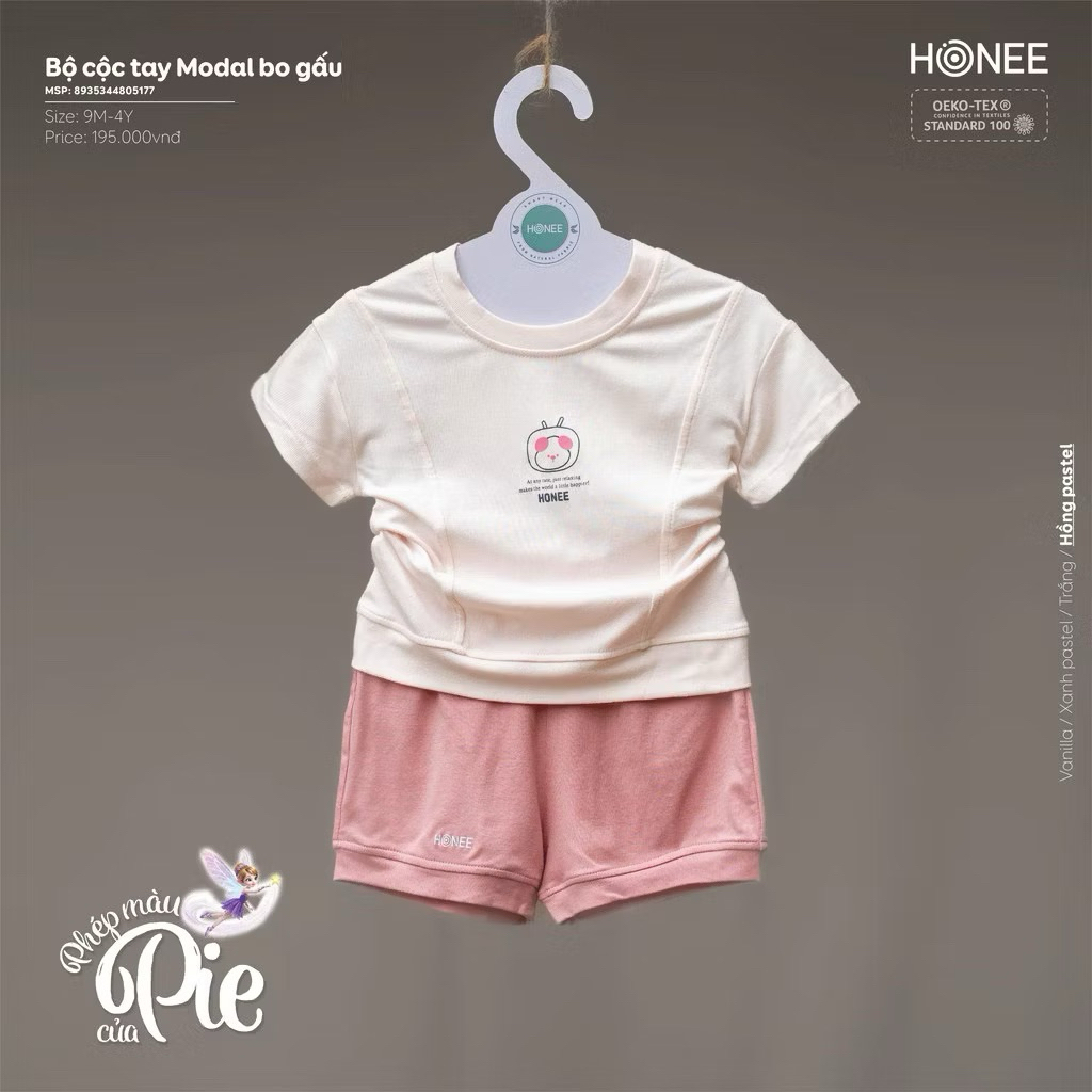 Bộ cộc Modal ngắn tay dành cho bé trai bé gái từ 6m - 4y