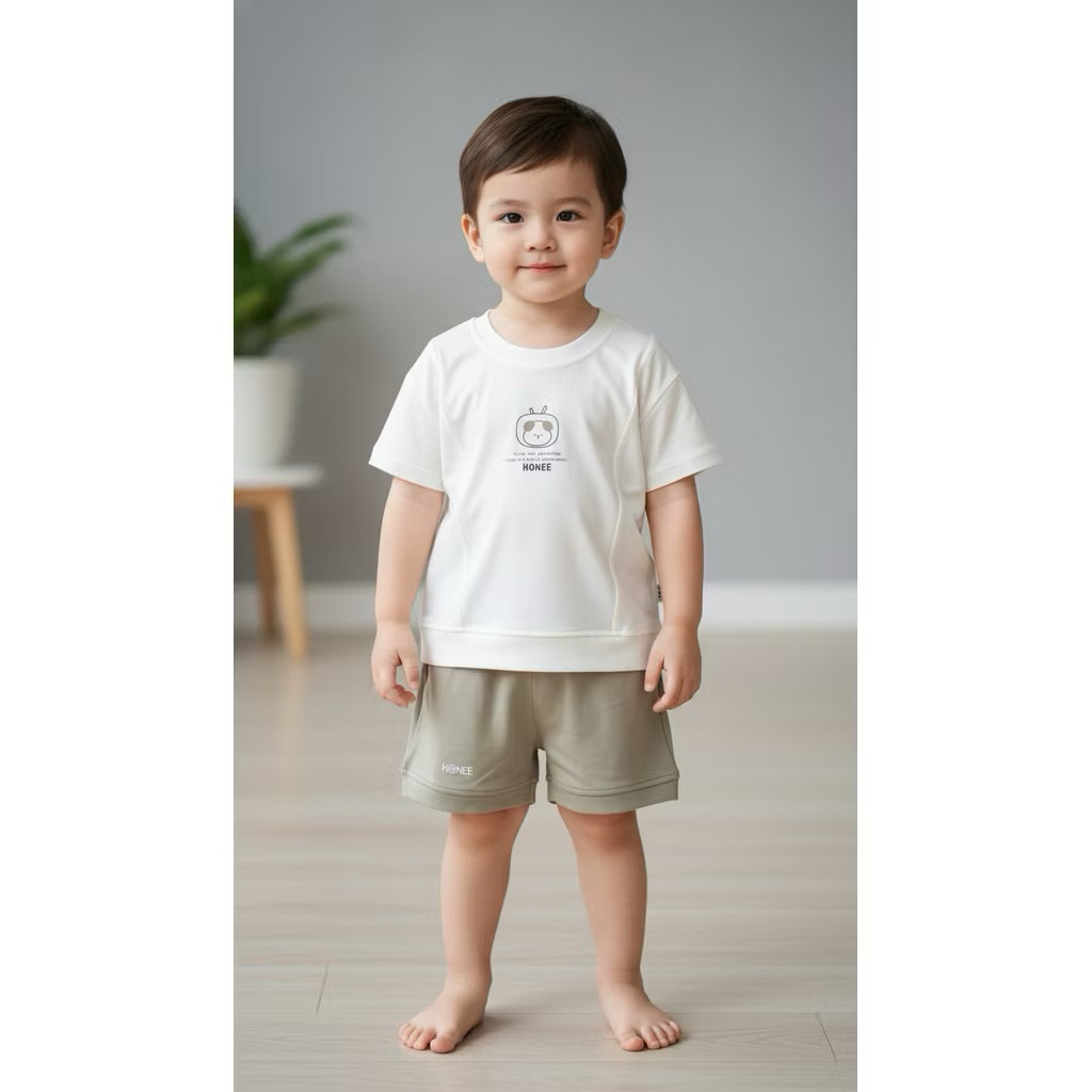 Bộ cộc Modal ngắn tay dành cho bé trai bé gái từ 6m - 4y