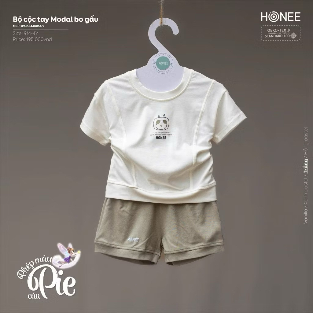 Bộ cộc Modal ngắn tay dành cho bé trai bé gái từ 6m - 4y