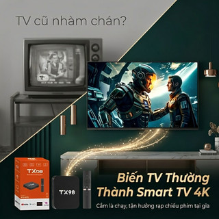TV Box Android 13 - TX98 Pro - 4K UHD - 16G+256G - Điều Khiển Giọng Nói - Bluetooth