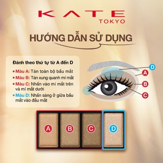 Bảng Phấn Mắt 4 Màu Tông Nâu Tự Nhiên KATE Mellow Brown Eyes