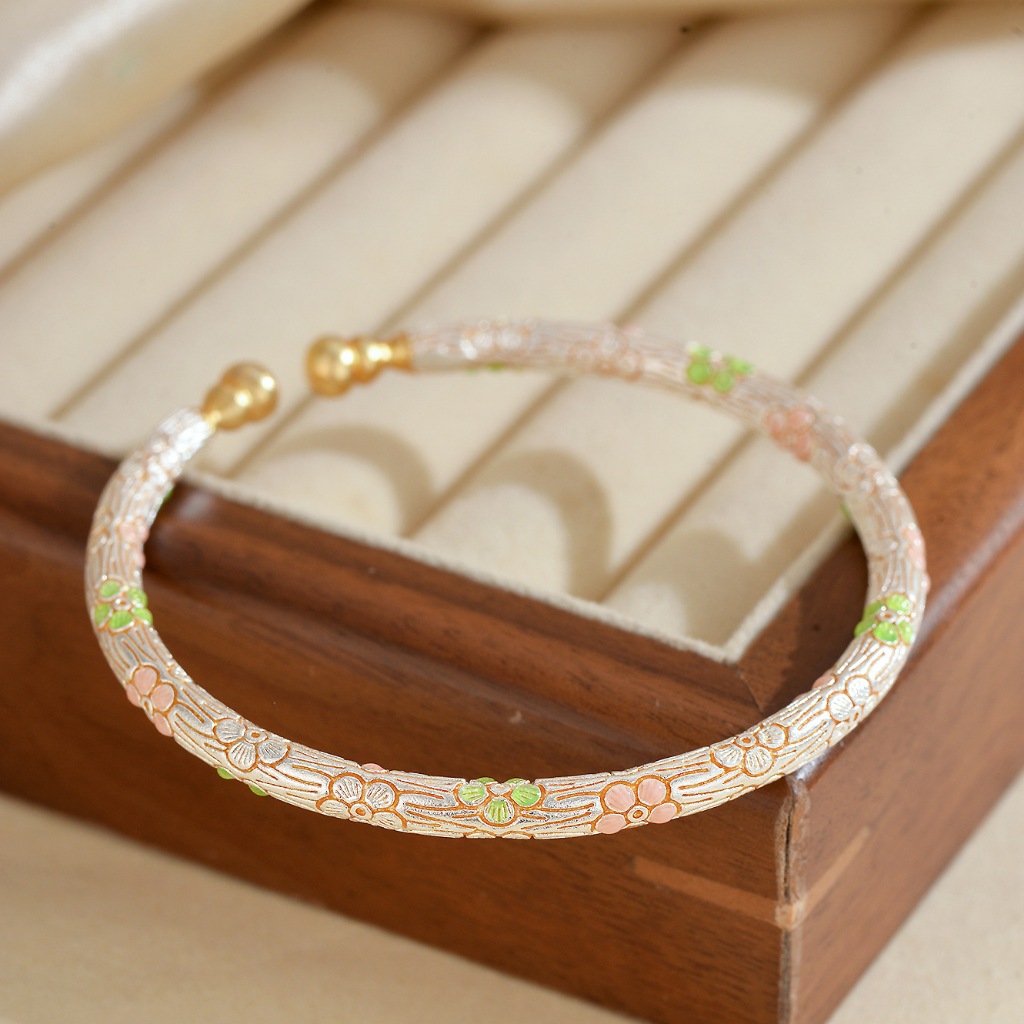 Lắc tay nữ hợp kim cao cấp Liên Hoa , kiềng tay nữ không gỉ Imoon Jewelry