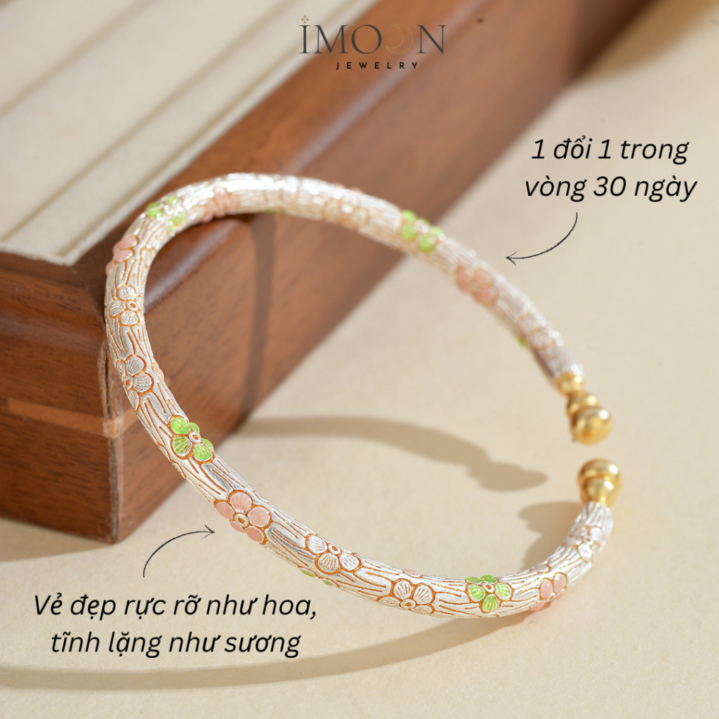 Lắc tay nữ hợp kim cao cấp Liên Hoa , kiềng tay nữ không gỉ Imoon Jewelry